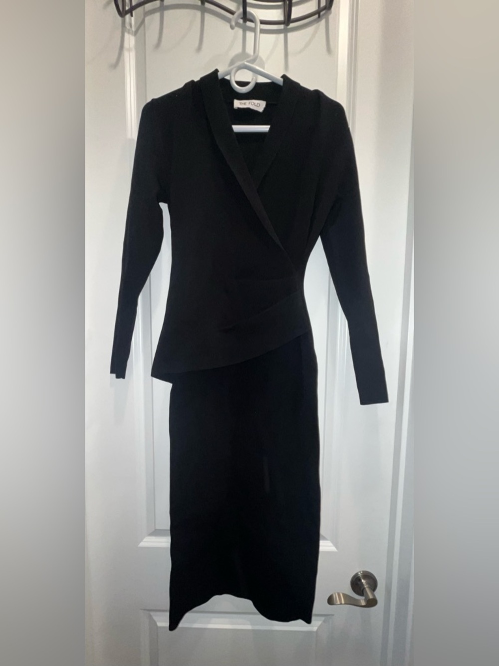 The Fold Black Structured Blazer Dress